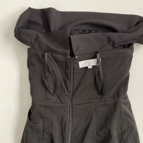 Jarlo Teagan Bardot Dress Sz 4 Black Off The Sh Mermaid Maxi Prom Evening Gown - Picture 10 of 14